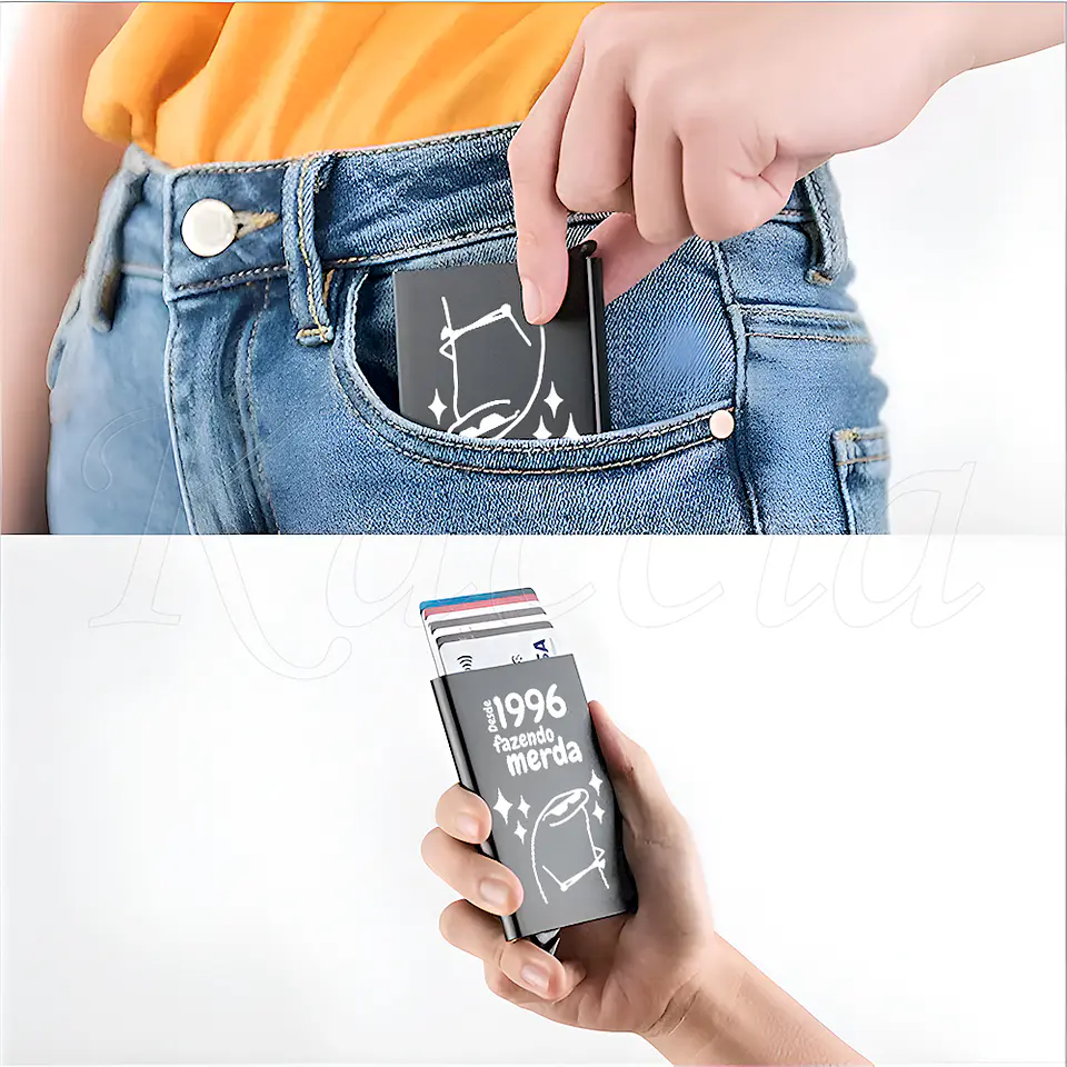 Porta-Cartões Personalizado Fazendo M*rda Flork 6