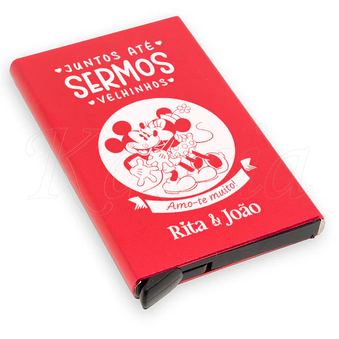 Porta-Cartões Personalizado Juntos Até Sermos Velhinhos Mickey