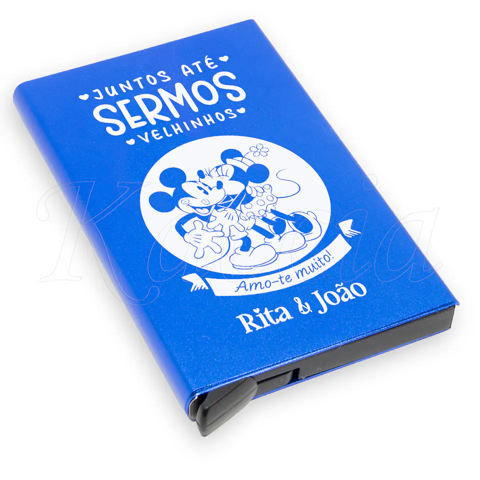 Porta-Cartões Personalizado Juntos Até Sermos Velhinhos Mickey 3