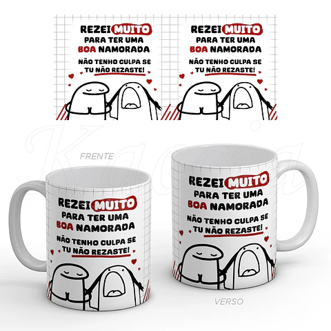 Caneca Personalizada Rezei Muito Namorada/Esposa Flork