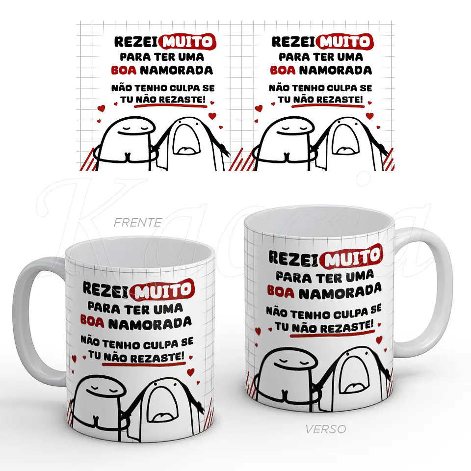 Caneca Personalizada Rezei Muito Namorada/Esposa Flork 1