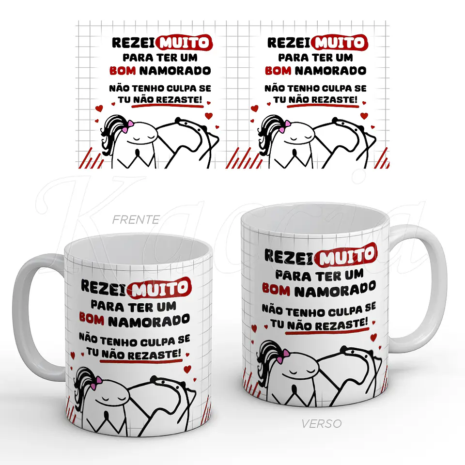 Caneca Personalizada Rezei Muito Namorado/Marido Flork 1