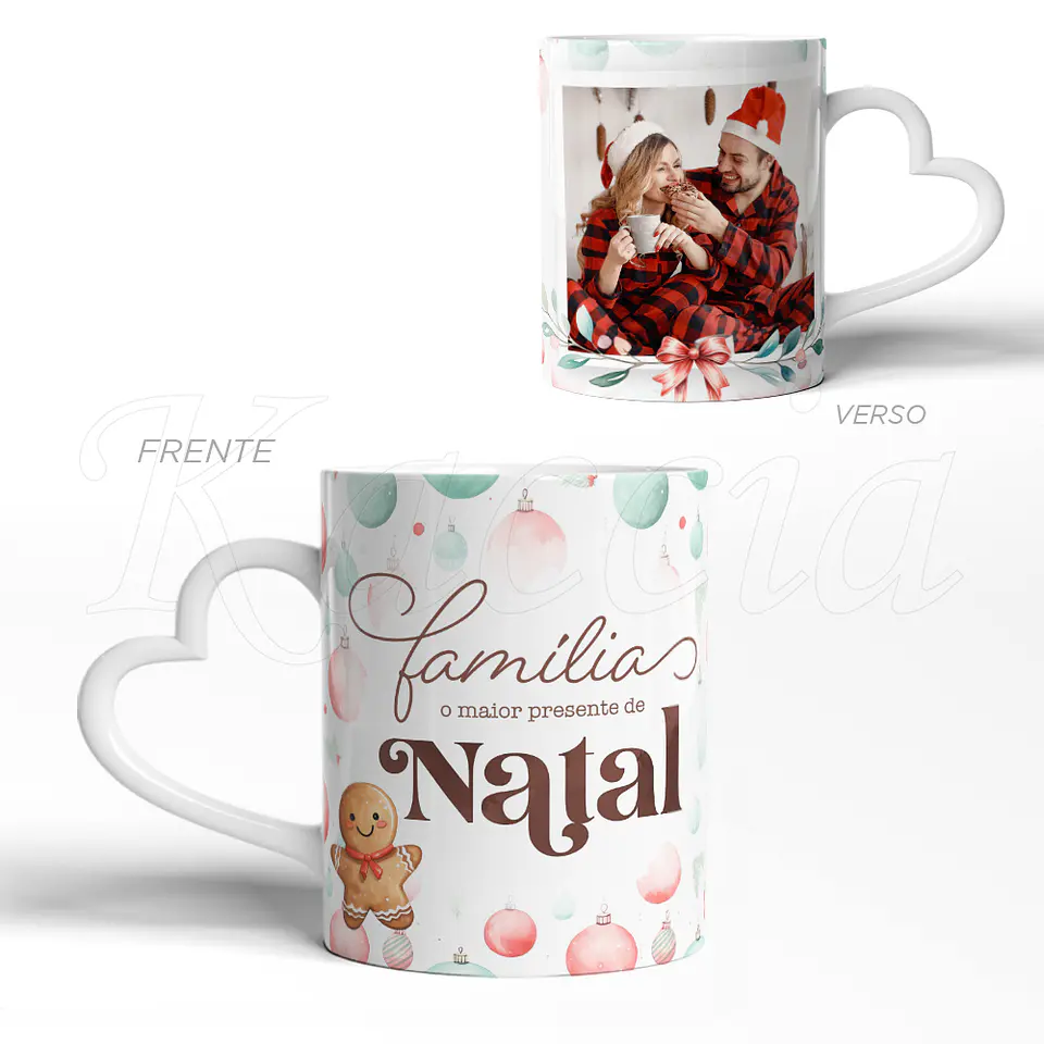 Caneca Personalizada Família Presente de Natal com Foto 3
