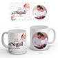 Caneca Personalizada Feliz Natal Stars com Foto - Thumbnail 1