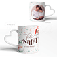 Caneca Personalizada Feliz Natal Stars com Foto - Thumbnail 3