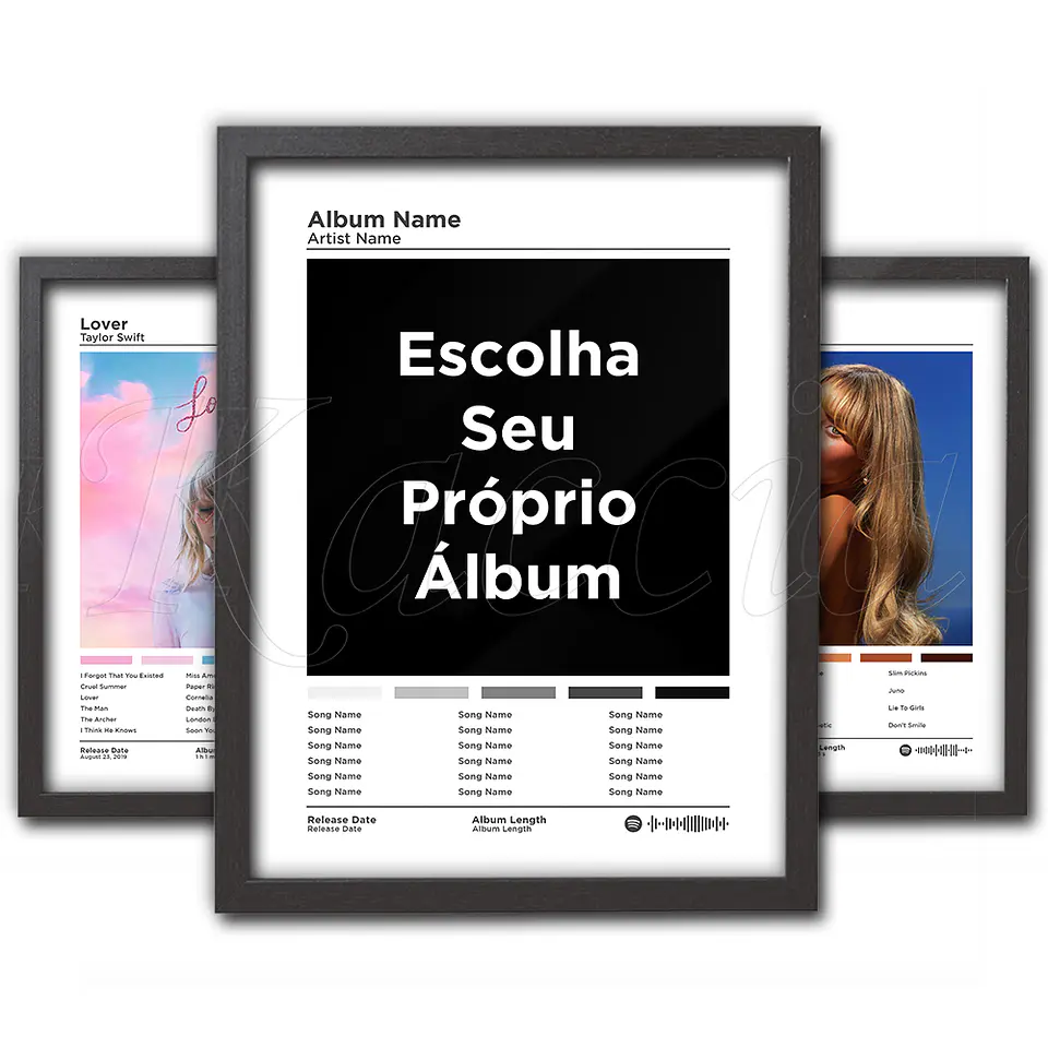 Quadro Spotify Personalizado Álbum do teu Artista Favorito 7