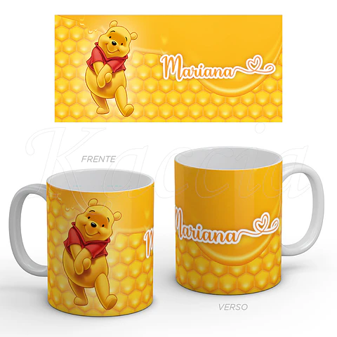 Caneca Personalizada Winnie Pooh com Nome