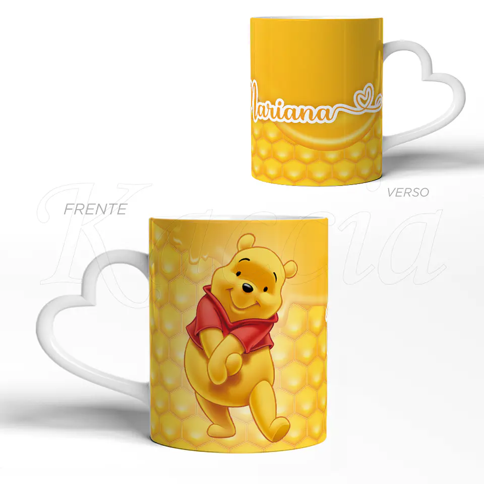Caneca Personalizada Winnie Pooh com Nome 3