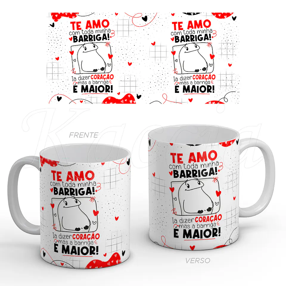 Caneca Te Amo Barriga Flork Namorados 1