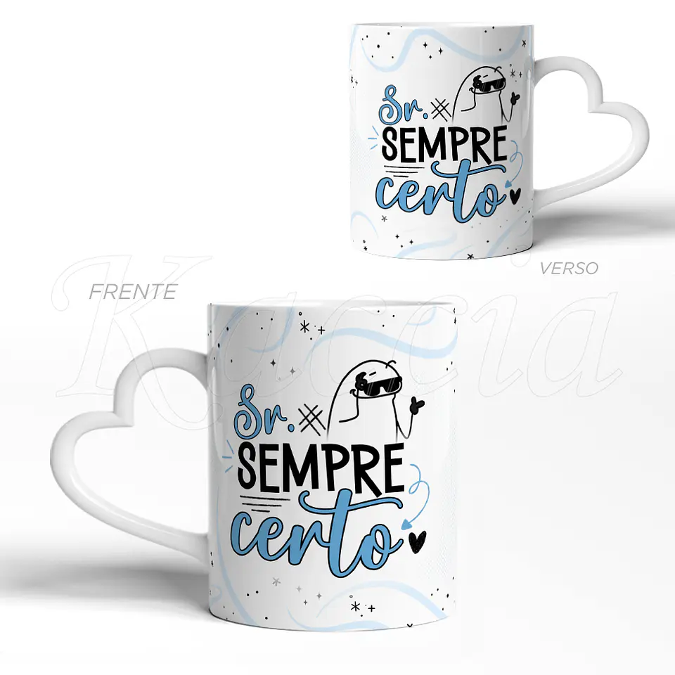 Conjunto de Canecas Sr e Sra Certos Flork 3