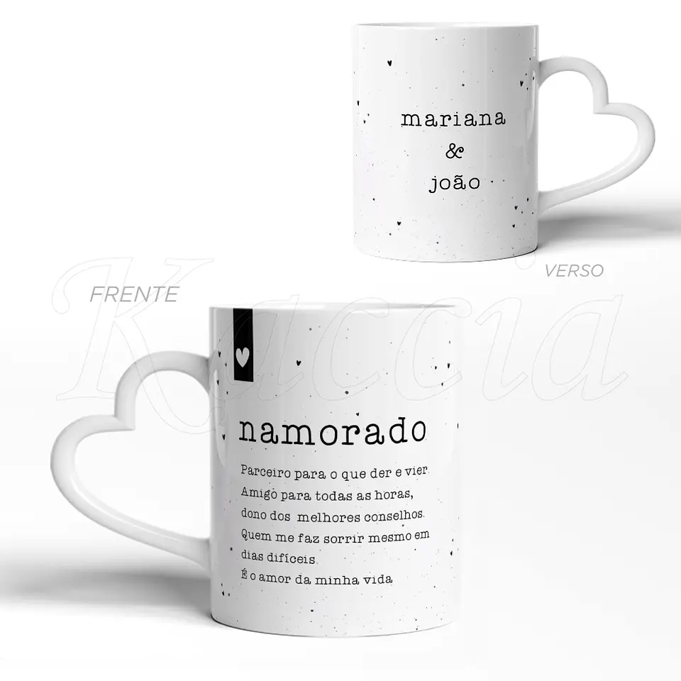 Caneca Personalizada Namorada Significado com Nomes 6