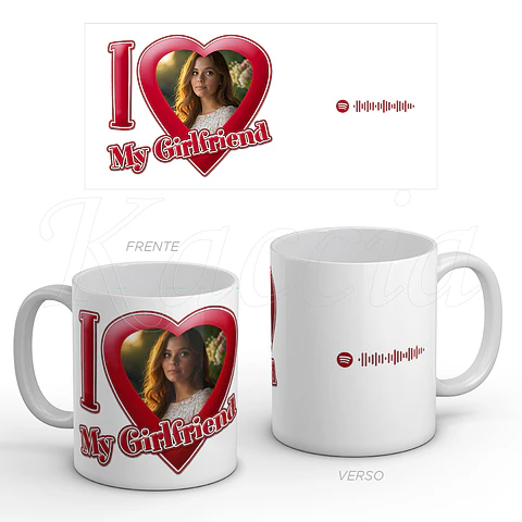Caneca Spotify Personalizada I Love My Girlfriend Namorada