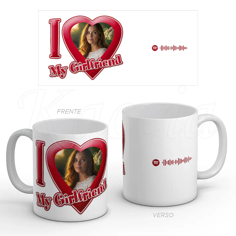 Caneca Spotify Personalizada I Love My Boyfriend Namorado 4