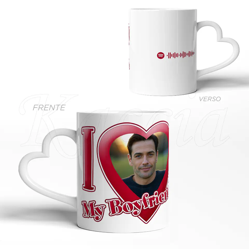 Caneca Spotify Personalizada I Love My Boyfriend Namorado 3