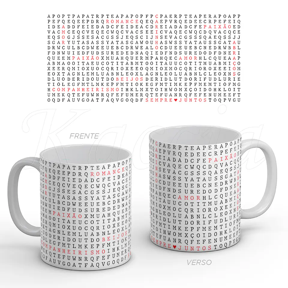 Caneca Sopa de Letras Sempre Juntos 1