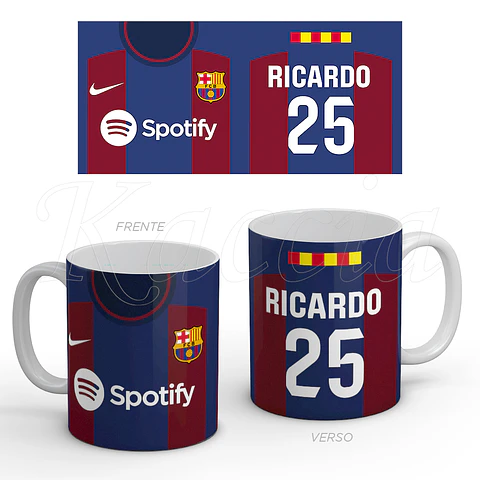 Caneca Personalizada Camisola FC Barcelona