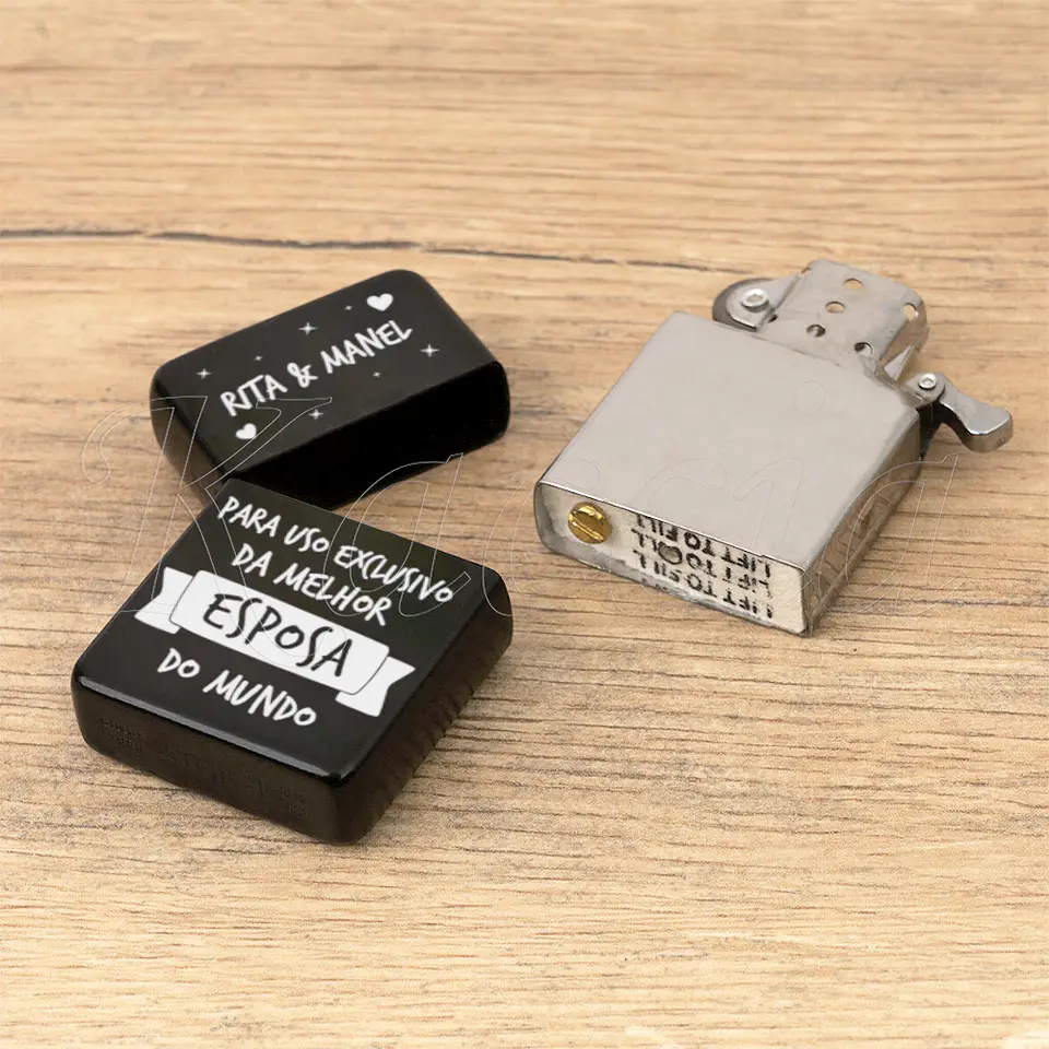 Isqueiro Preto Personalizado Uso Exclusivo com Nomes 7