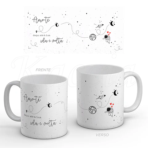 Caneca Amo-te Até à Lua Ida e Volta