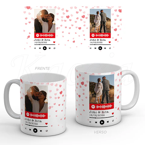 Caneca Personalizada Spotify Lovers