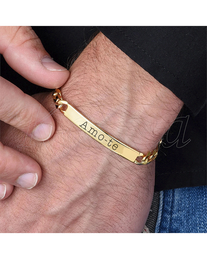 Pulseira Homem Personalizável em Aço Merley