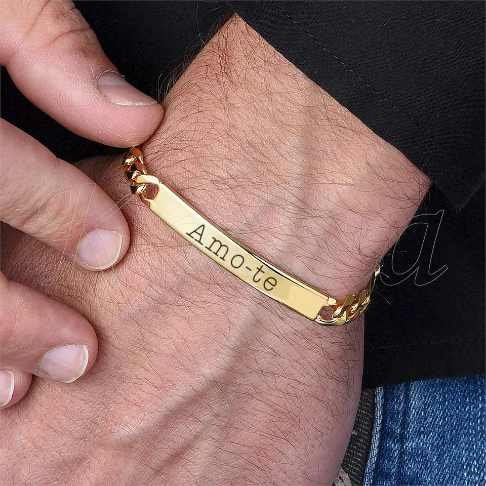 Pulseira Personalizada Homem Merley Aço Inox 6