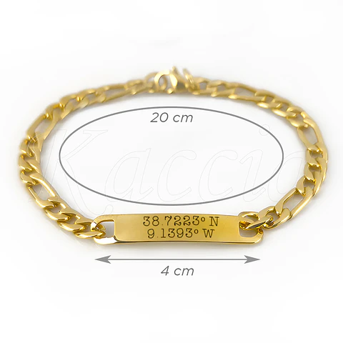 Pulseira Personalizada Homem Merley Aço Inox