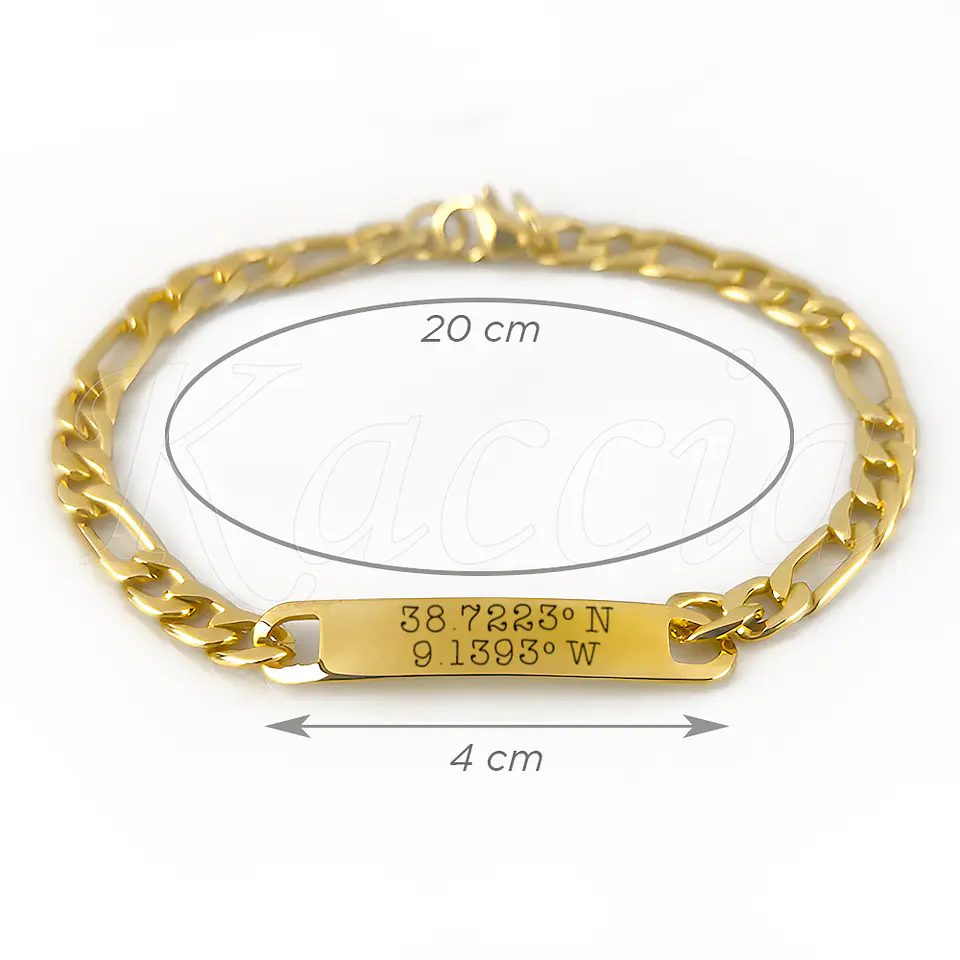 Pulseira Personalizada Homem Merley Aço Inox 2