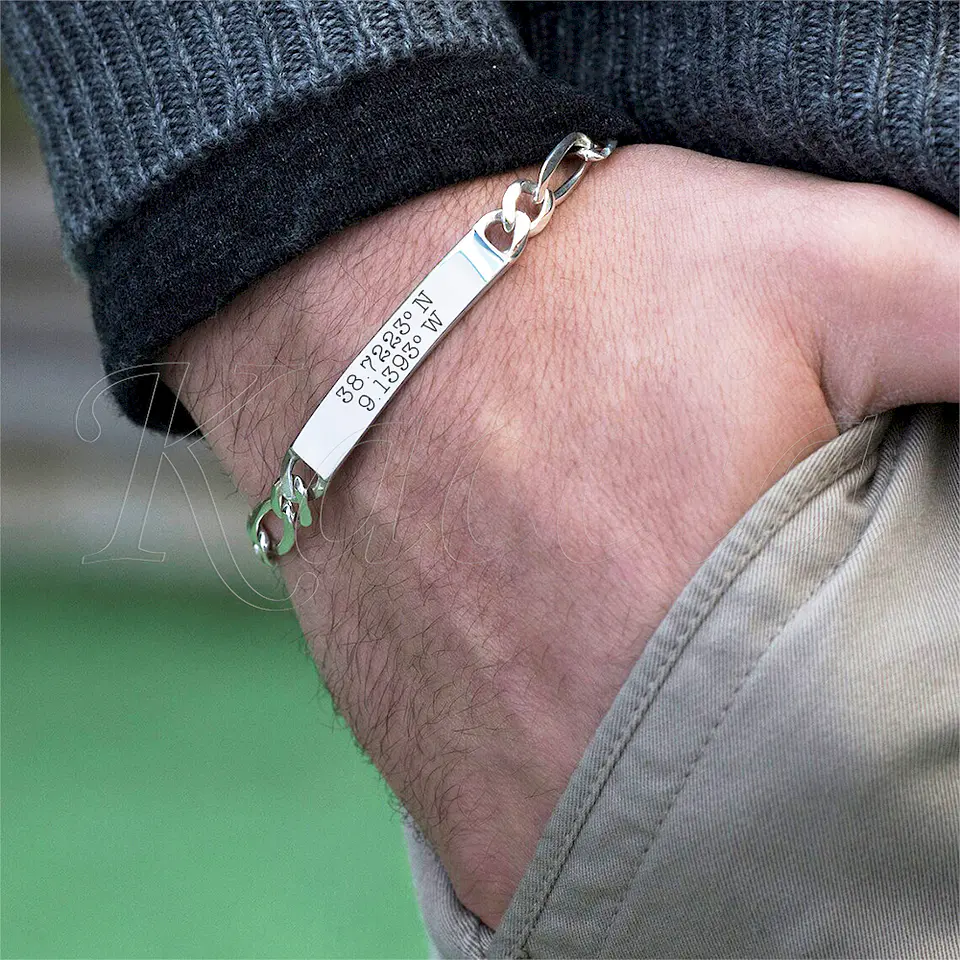 Pulseira Personalizada Homem Merley Aço Inox 5