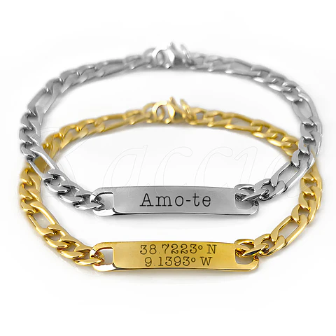 Pulseira Personalizada Homem Merley Aço Inox