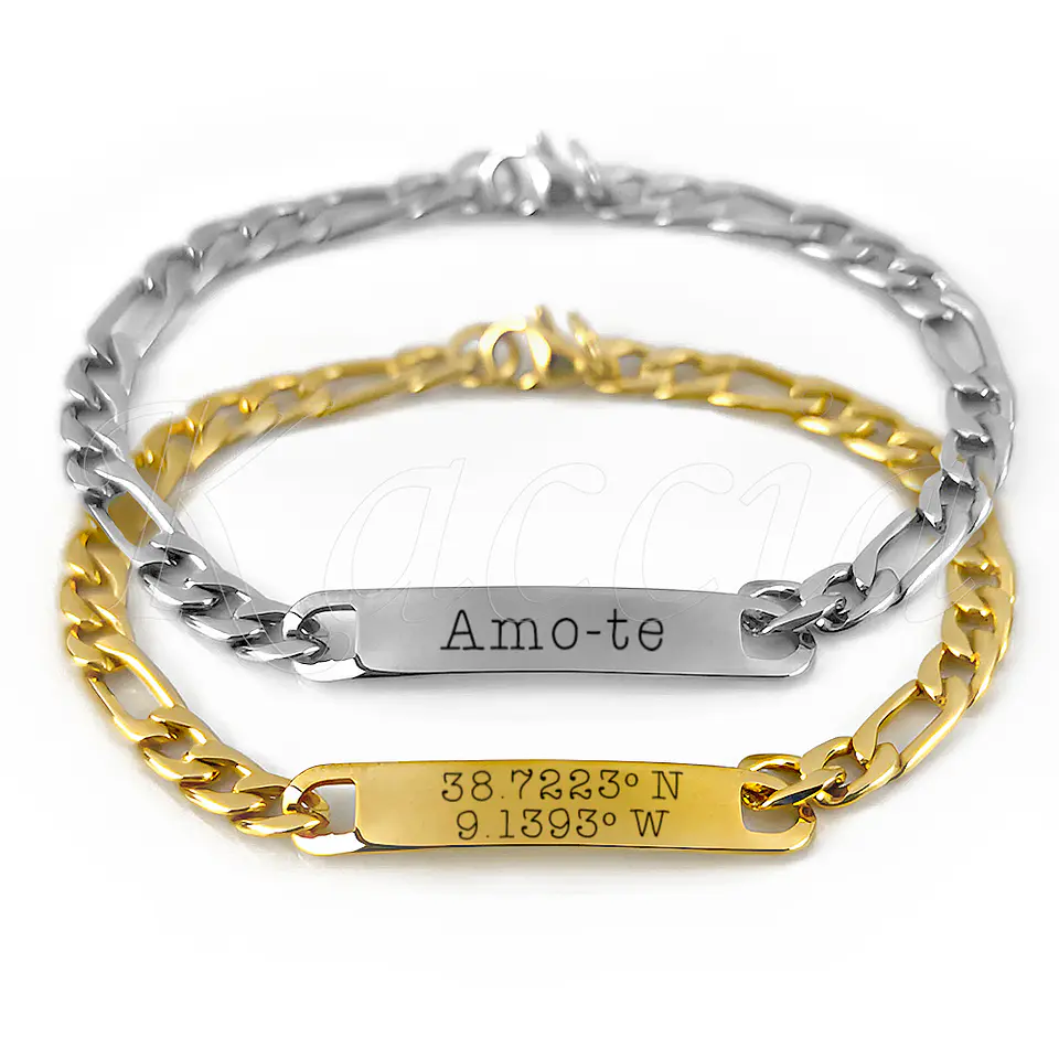 Pulseira Personalizada Homem Merley Aço Inox 1