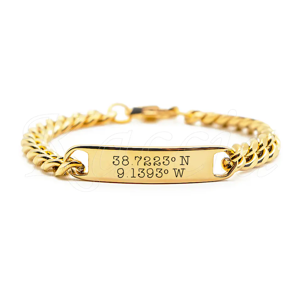 Pulseira Personalizada Homem Hooper Aço Inox 1