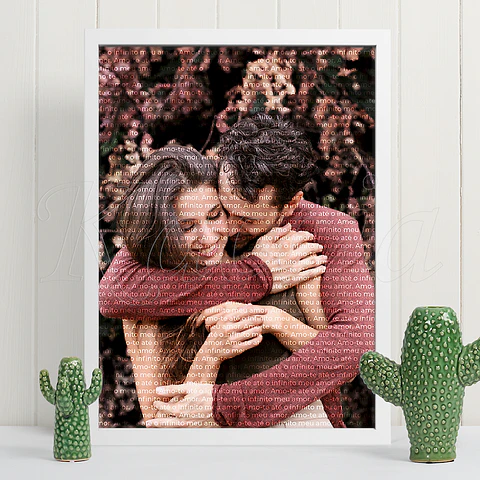 Quadro Personalizado com Foto e Frase
