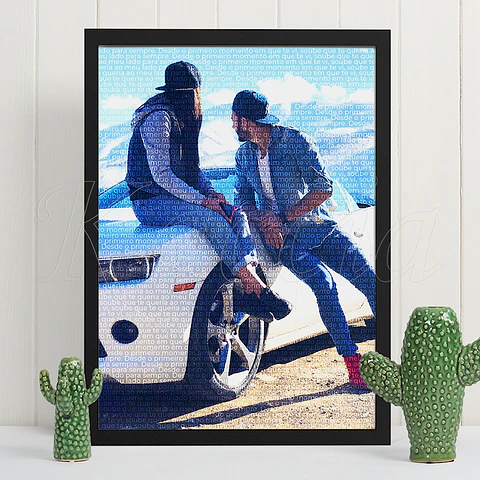 Quadro Personalizado com Foto e Frase