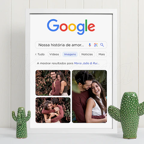 Quadro Personalizado Pesquisa do Google com Fotos