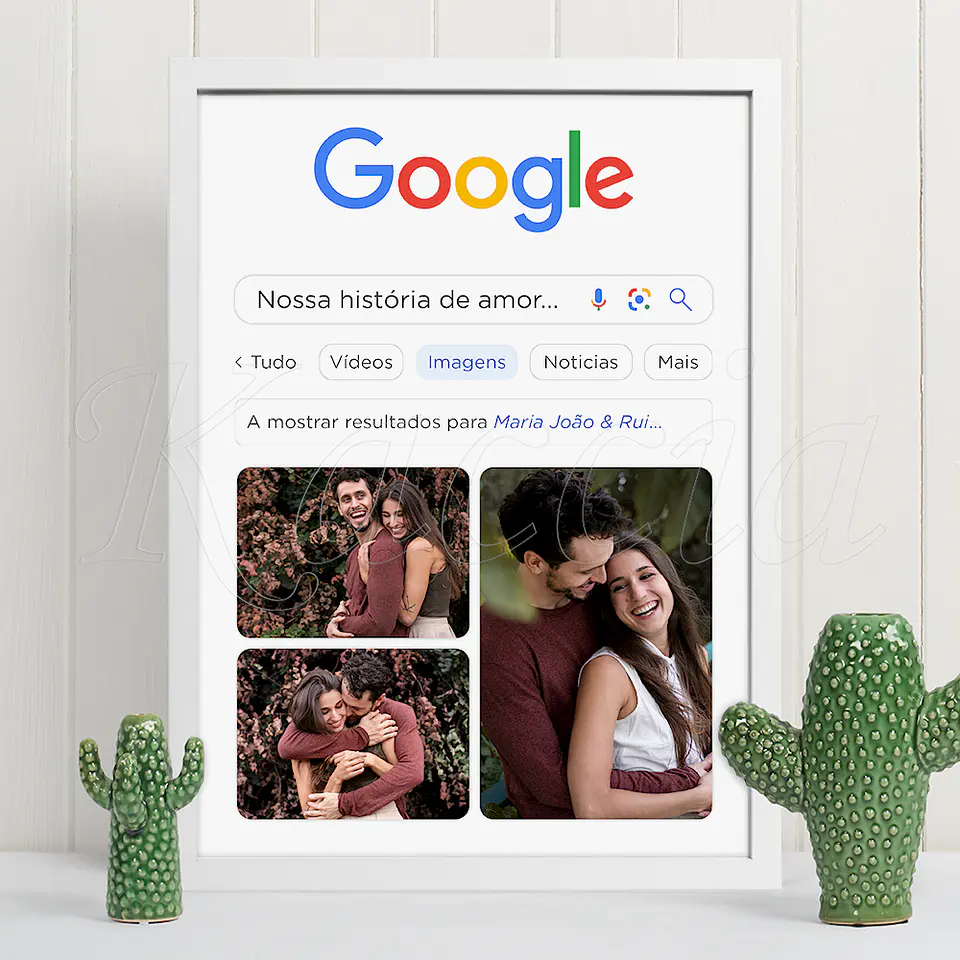 Quadro Personalizado Pesquisa do Google com Fotos 1