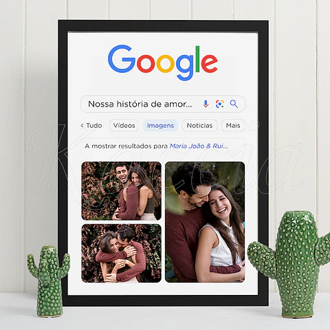 Quadro Personalizado Pesquisa do Google com Fotos