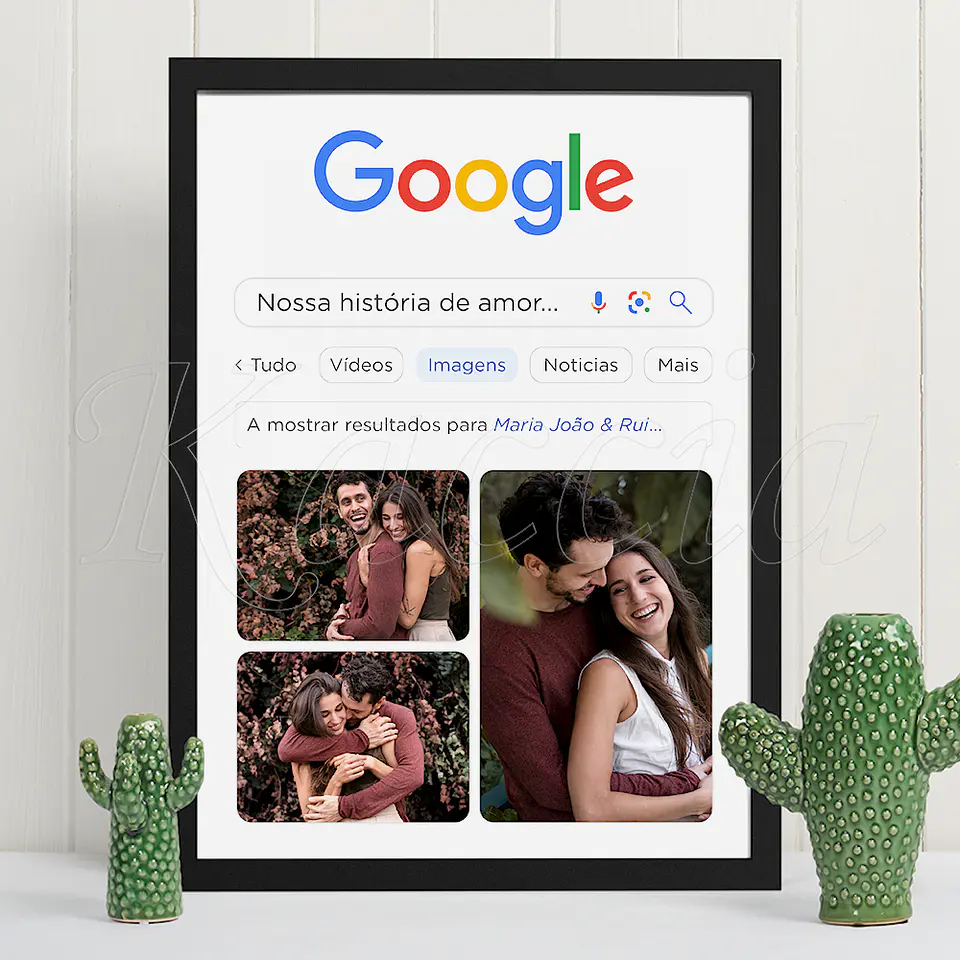 Quadro Personalizado Pesquisa do Google com Fotos 2