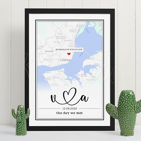 Quadro Personalizado Mapa Cidade Lovers
