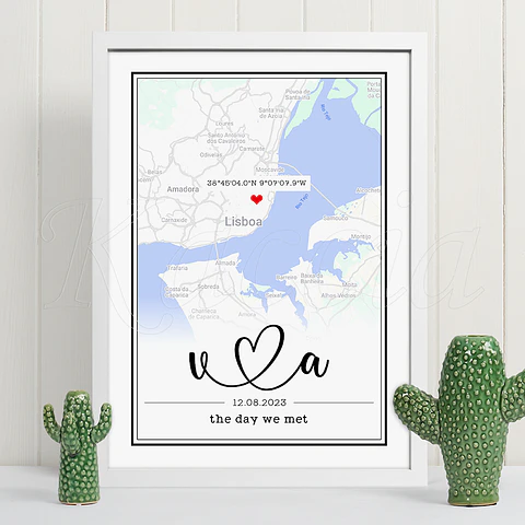 Quadro Personalizado Mapa Cidade Lovers