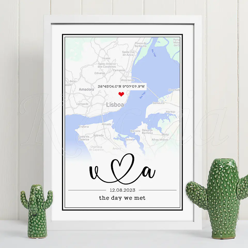 Quadro Personalizado Mapa Cidade Lovers 1