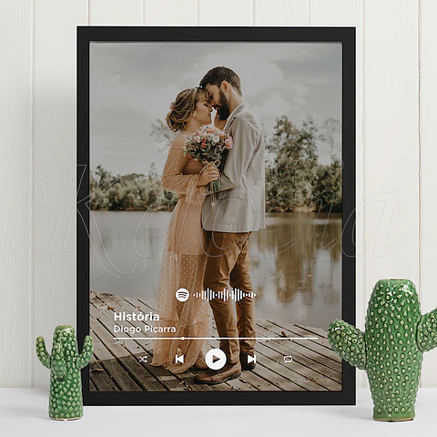 Quadro Spotify Personalizado Bohemic com Foto