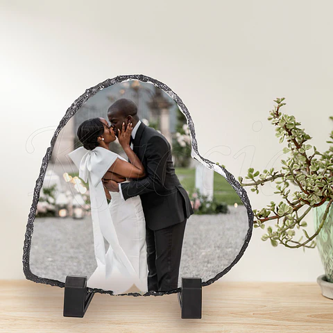Moldura Personalizada com Foto Pedra Coração
