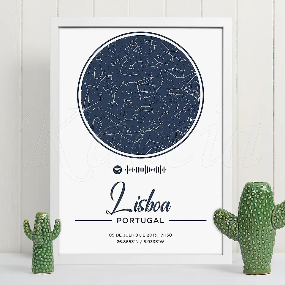 Quadro Mapa das Estrelas Spotify Classy 1