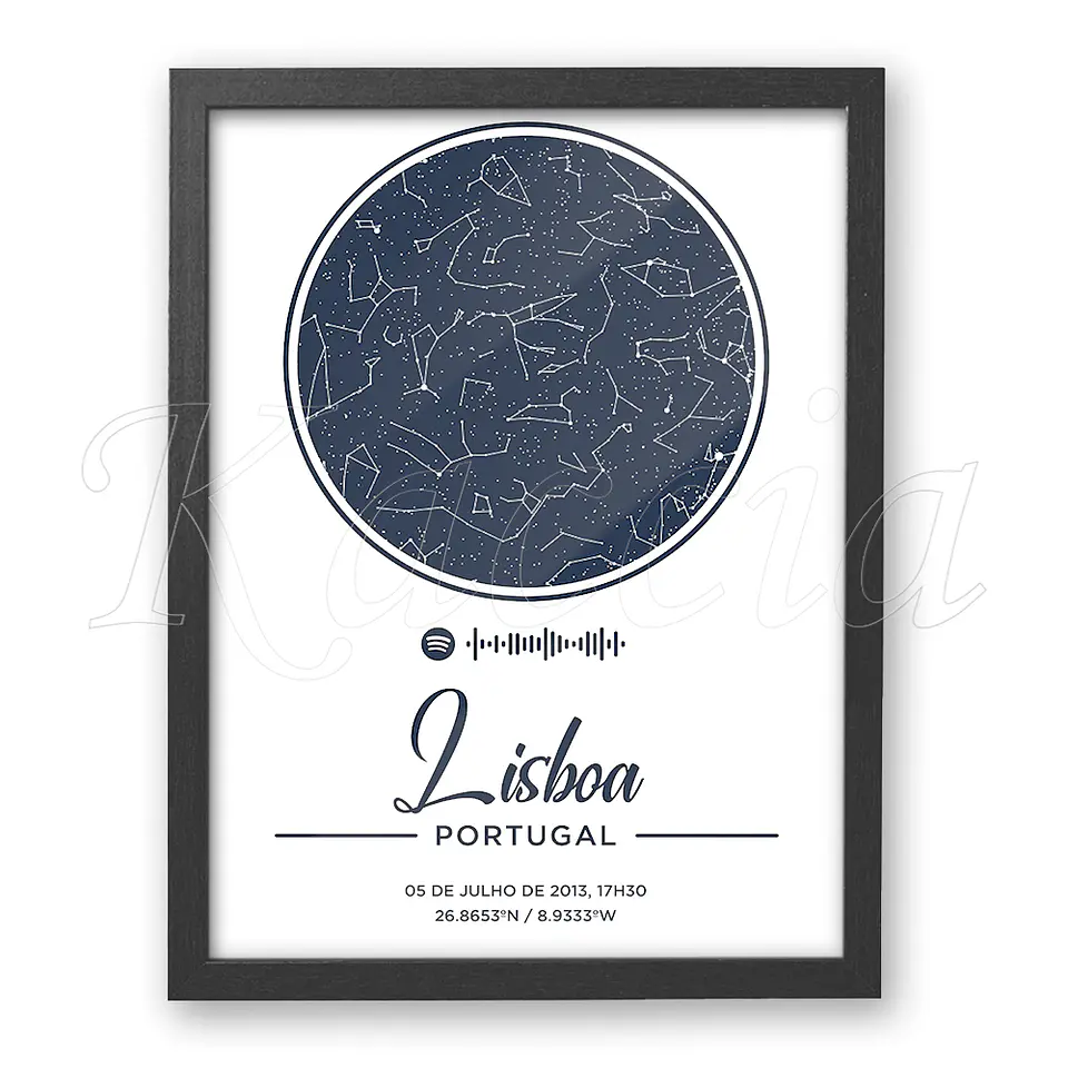 Quadro Mapa das Estrelas Spotify Classy 4