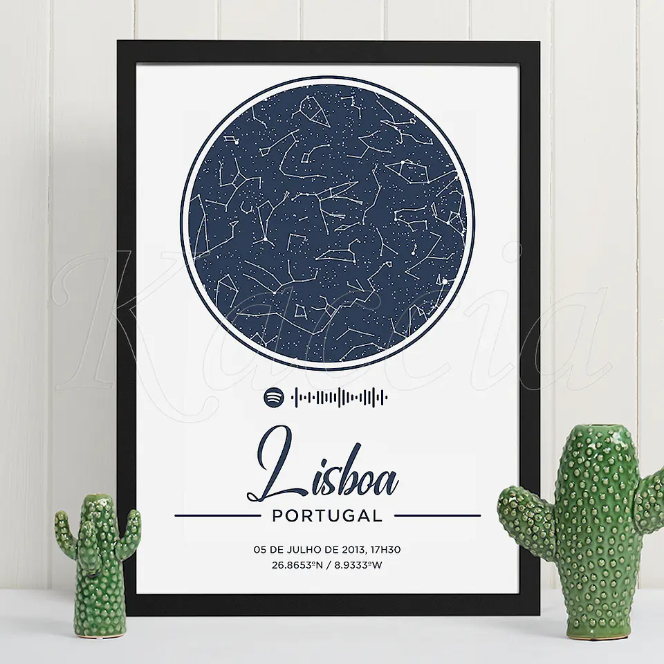 Quadro Mapa das Estrelas Spotify Classy 2