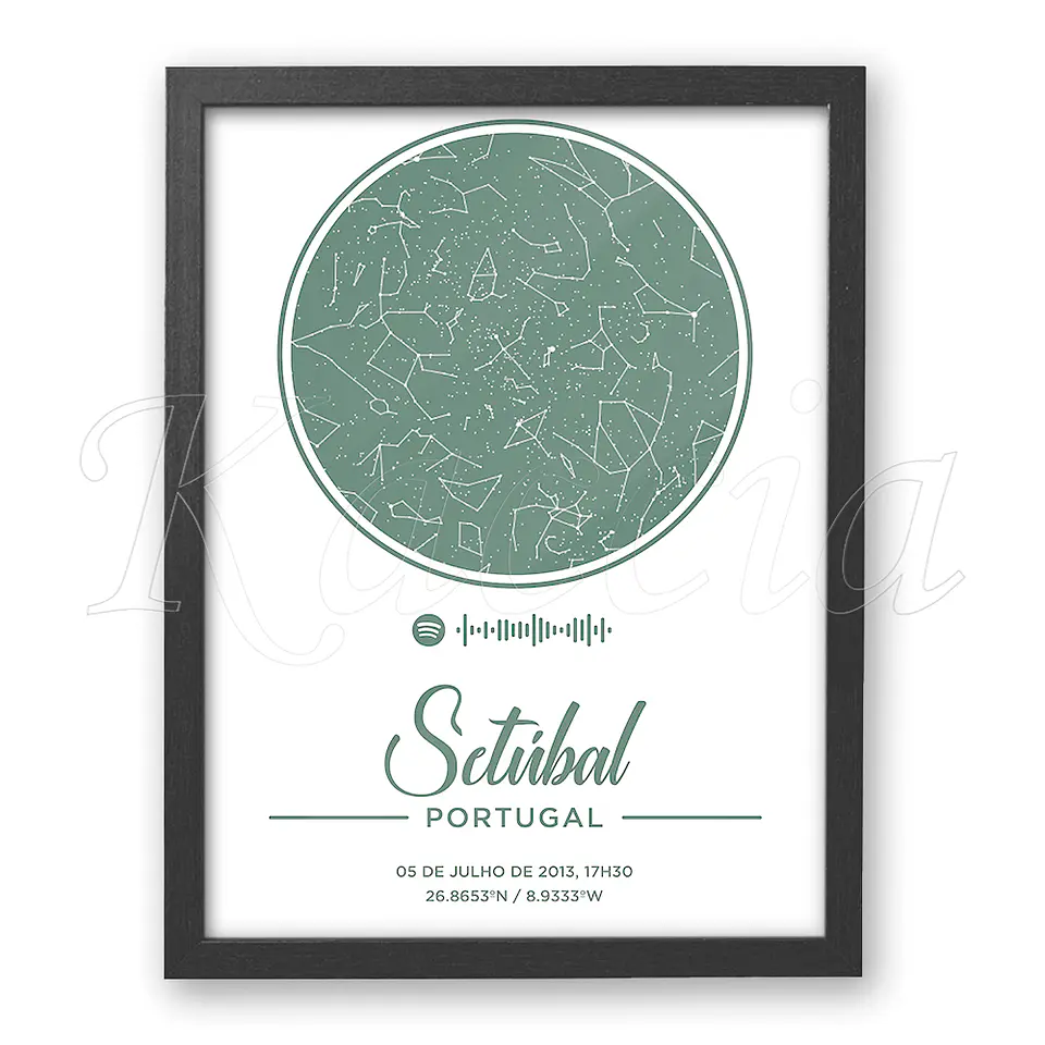 Quadro Mapa das Estrelas Spotify Classy 8