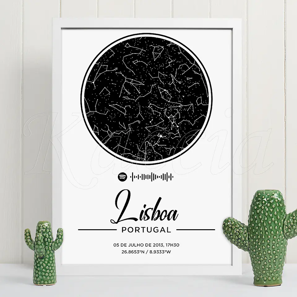 Quadro Mapa das Estrelas Spotify Classy 9
