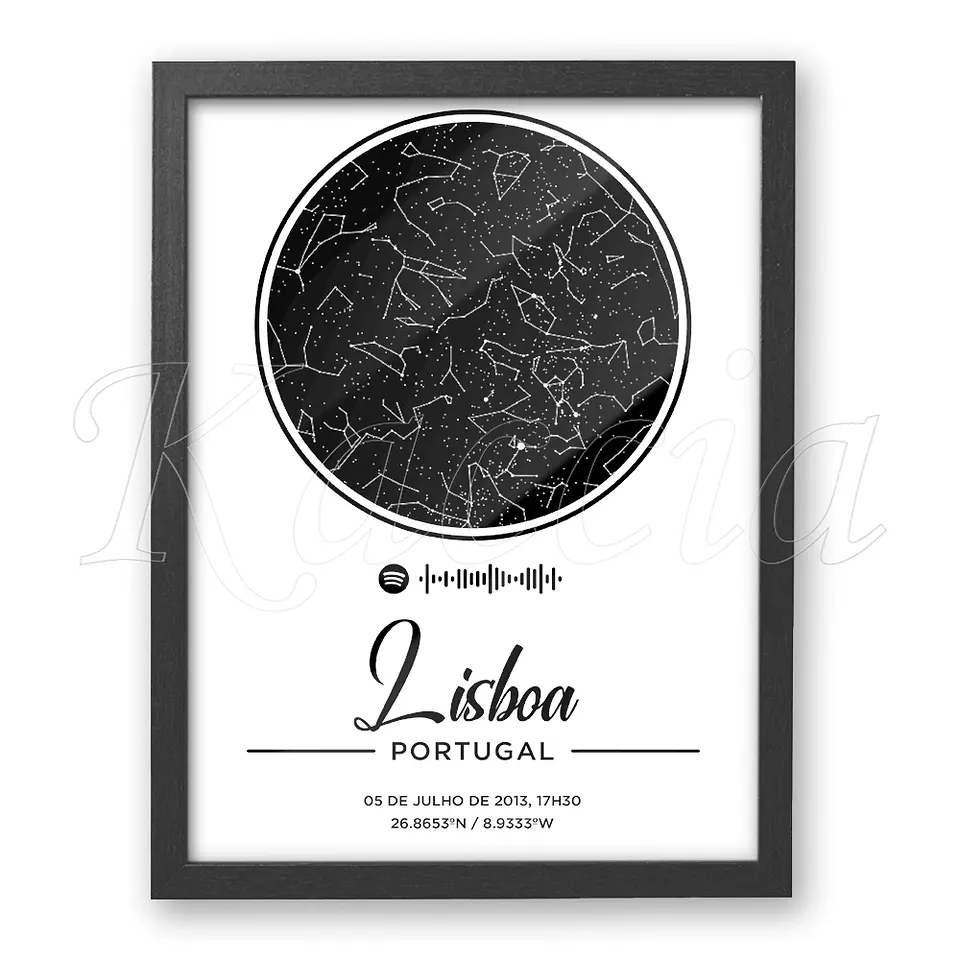 Quadro Mapa das Estrelas Spotify Classy 12