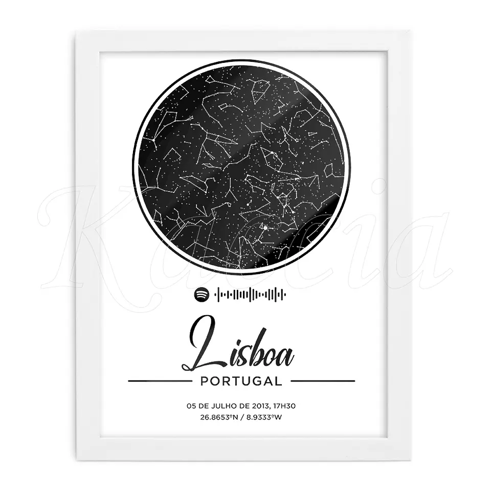 Quadro Mapa das Estrelas Spotify Classy 11