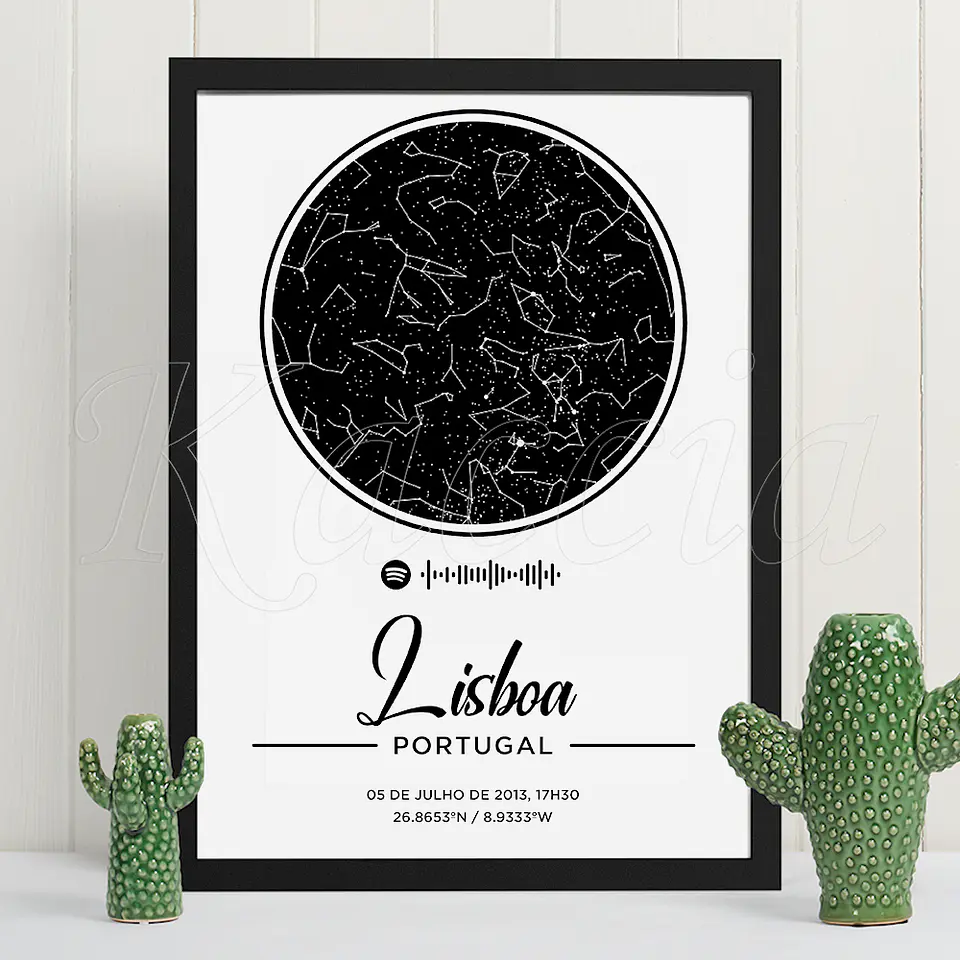 Quadro Mapa das Estrelas Spotify Classy 10